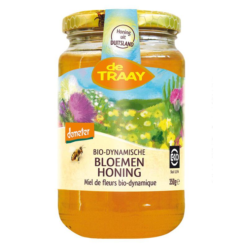 Bloemen honing vloeibaar Demeter van De Traay, 1 x 350 g